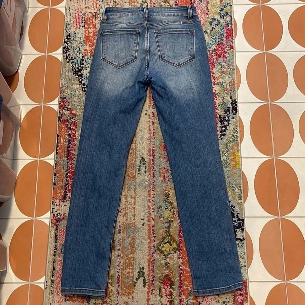 KanCan Distressed Ripped Highrise Button Fly Jeans